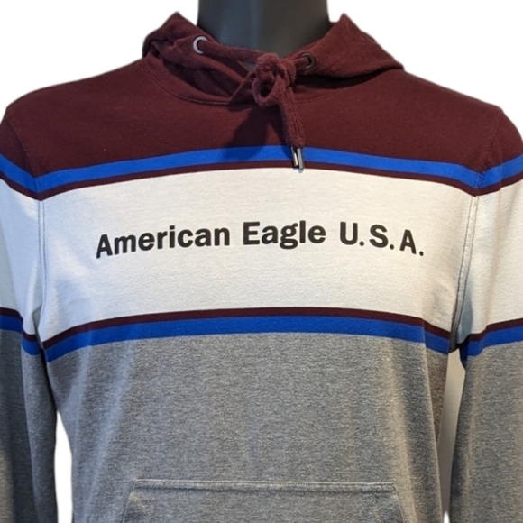 American Eagle Outfitters Other - AMERICAN Eagle grey stripe hoodie medium